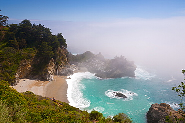 Julia Pfeiffer Burns State Park, McWay Waterfall, Highway 1, California, United States of America, North America