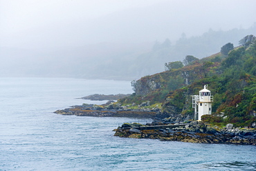 Carraig Mhor Lighthouse, Sound of Islay near Port Askaig, Argyll and Bute, Scotland, United Kingdom, Europe