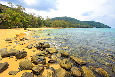 Sunset Beach on the quieter west coast of this holiday island, Sunset Beach, Koh Rong Sanloem Island, Sihanoukville, Cambodia, Indochina, Southeast Asia, Asia