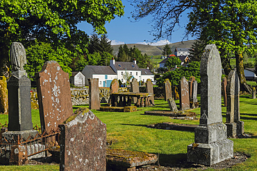 The historic graveyard at this former mining settlement & second highest village in Scotland. Leadhills, South Lanarkshire, West Highlands, Scotland, UK