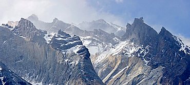 Rock towers Los Cuernos, Torres del Paine National Park, Patagonia, Chile, South America