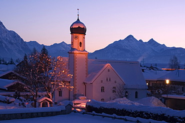 Wallgau in the Isartal Isar valley country of Werdenfels Upper Bavaria Germany