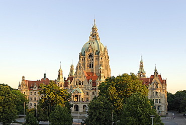 The new city hall in Hannover Lower Saxony Germany