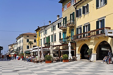 Houses at the via fontana, Lazise, Lake Garda, Italy