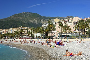 On the beach Menton CÃ´te d\'Azur France