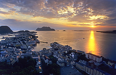 View onto Alesund, Norway