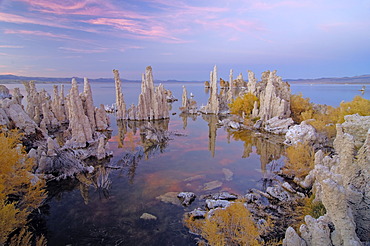 Interesting tuff rock formations, Mono Lake, Lee Vining, California, USA