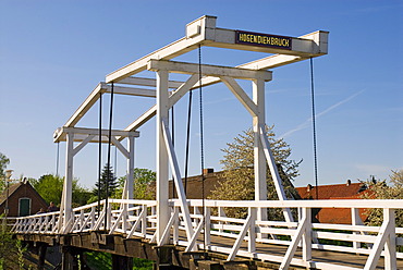 Hogendiek bridge, Altes Land Area near Hamburg, Lower Saxony, Germany