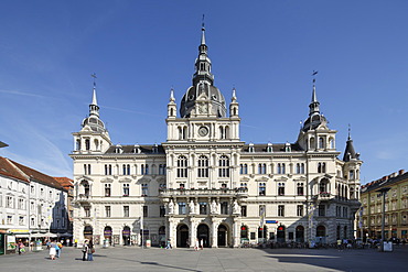 Town Hall, Hauptplatz square, Graz, Styria, Austria, Europe, PublicGround