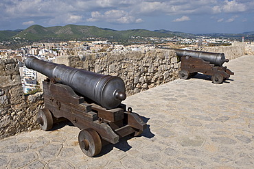 View from Dalt Vila to Eivissa, Ibiza, Baleares, Spain