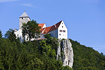 Burg Prunn castle, Riedenburg, Altmuehltal, Lower Bavaria, Bavaria, Germany, Europe