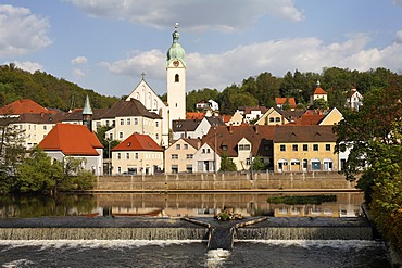 Schwandorf , Naab river , Upper Palatinate Bavaria Germany