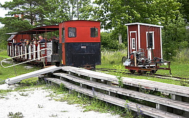 Museum railway in the industrial museum of Blaese, Gotland, Sweden