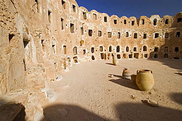 Storage castle with ghorfas, Qasr el Hajj, Nafusah mountains