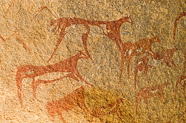 Prehistoric rock painting at Jebel Uweinat, Jabal al Awaynat