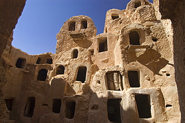 Storage rooms or ghorfas in Nalut, Nafusah Mountains, Libya