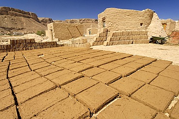 Mud brick production at Al Hajjaryn, Wadi Doan, Yemen