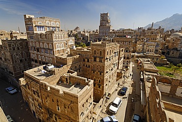 Historic old town of Sanaa, SanaÂ´a, Unesco World Heritage Site, Yemen