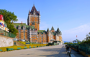 Chateau Frontenac and Dufferin Terrace, Quebec City, Quebec, Canada, North America