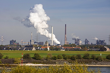 Steel mill, metallurgical plant, Huttenheim, Duisburg, Ruhr Area, North Rhine-Westphalia, Germany, Europe