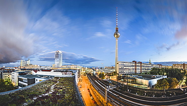 City centre with TV tower Alex, Berlin Mitte, Berlin, Germany, Europe