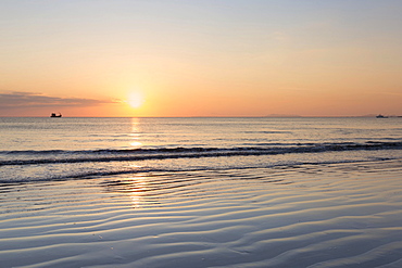 Sunset over Ao Yai beach, Ko Phayam island, Ranong province, Thailand, Asia