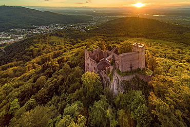 Castle ruins, Hohenbaden Castle, Baden-Baden, Baden-Württemberg, Germany, Europe