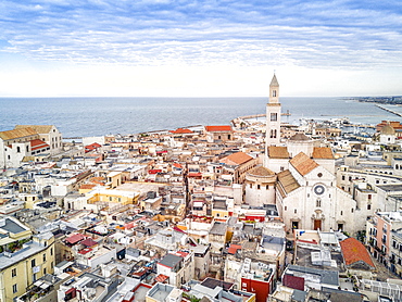 Panoramic view of old town, Bari, Puglia, Italy, Europe