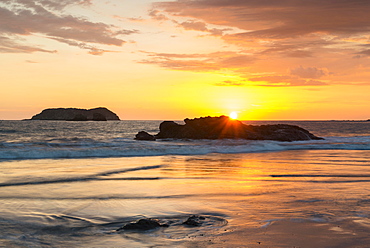 Sunset at Playa Espadilla, Manuel Antonio National Park, Costa Rica, Central America