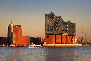 Elbphilharmonie at sunset, HafenCity, Hamburg, Germany, Europe