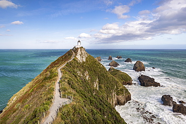 Lighthouse at Nugget Point, Catlins, Otago, Southland, New Zealand, Oceania