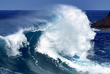 Large wave, Porto Moniz, Madeira, Portugal, Europe