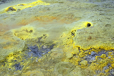 Sulfur vapor, Vulcano Island, Aeolian Islands, Italy, Europe