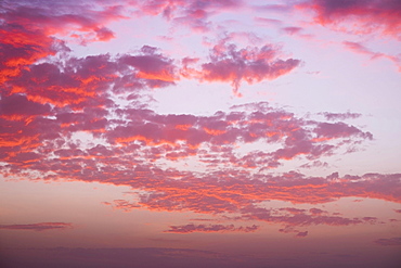 Cloudy sky at sunset, La Gomera, Canary Islands, Spain, Europe