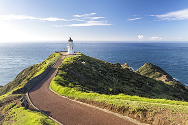 Lighthouse at Cape Reinga, Northland, North Island, New Zealand, Oceania