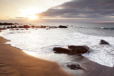 Beach Playa des Ingles, La Playa in Valle Gran Rey, La Gomera, Canary Islands, Spain, Europe