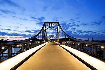 Kaiser Wilhelm Bridge, historic swing bridge from 1907 in the harbour, Wilhelmshaven, Lower Saxony, Germany, Europe