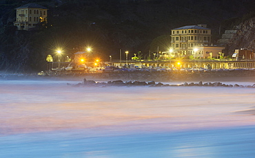 Villas along the beach promenade, Levanto, Liguria, Italy, Europe