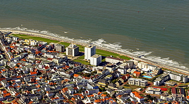 Aerial view, Norderney, island in the North Sea, East Frisian Islands, Lower Saxony, Germany, Europe