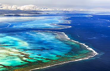 Barrier of the coral reef of Grande Terre, New Caledonia, Oceania