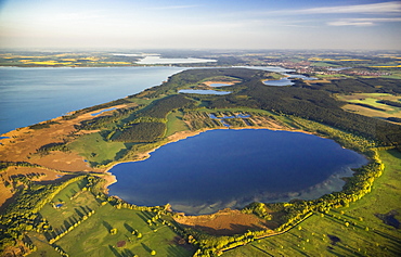 Aerial view, Waren National Park, Waren, Mecklenburg Lake District or Mecklenburg Lakeland, Mecklenburg-Western Pomerania, Germany, Europe