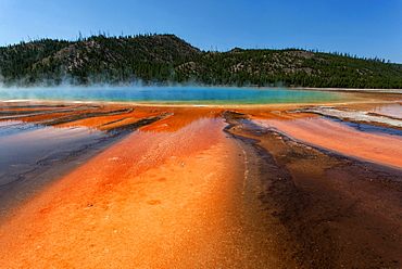 Grand Prismatic Spring, Midway Geyser Basin, Yellowstone National Park, Wyoming, United States, North America