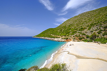 Gjipe Beach, between Dhermi and Himara, Himare, Albanian Riviera, Ionian Sea, Qark Vlore, Albania, Europe