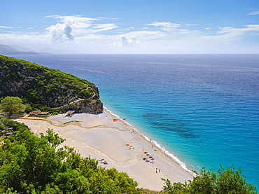 Gjipe Beach, between Dhermi and Himara, Himare, Albanian Riviera, Ionian Sea, Qark Vlore, Albania, Europe