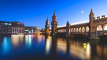 Oberbaum Bridge at Warschauer Strasse, Berlin, Germany, Europe