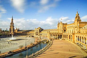 Spain Square or Plaza de Espana, Seville, Andalusia, Spain, Europe