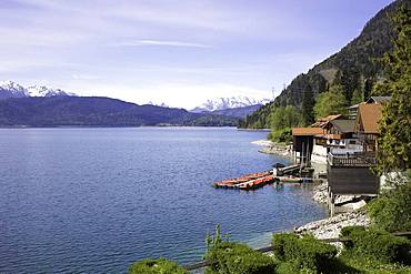 Townscape, Walchensee, Upper Bavaria, Bavaria, Germany, Europe