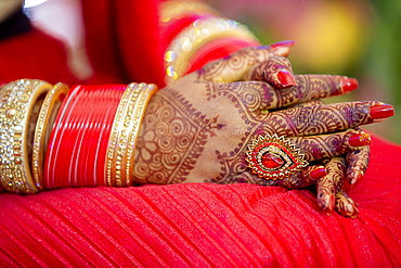 Henna tattoos on Hands, Mauritius, Africa