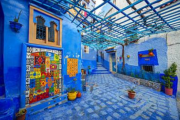 Old Town, Blue House Walls, Medina of Chefchaouen, Chaouen, Tanger-Tetouan, Morocco, Africa