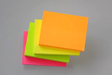 Post it Stacks, notepads, various colorful colors, Germany, Europe